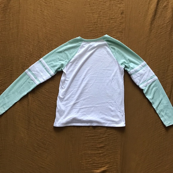 Abercrombie Kids - White and Mint Green Top - Picture 2 of 6